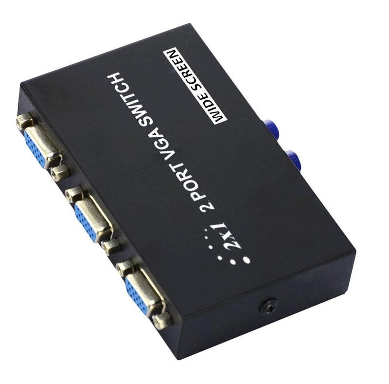 BeElion 2 Port 15 Pin Female(2 in/1 Out) VGA Switch Box for PC TV Monitor(Not for DDC, DDC2, DDC2B Monitor), Updated for Red Buttons - Image 2